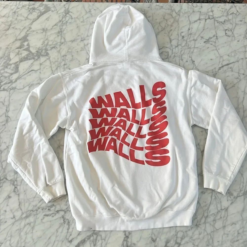 Louis Tomlinson Unisex Walls Smiley Hooded Sweatshirt Sz M